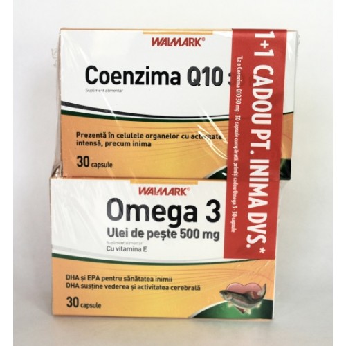 Coenzima Q10 30 mg + Omega 3 cadou